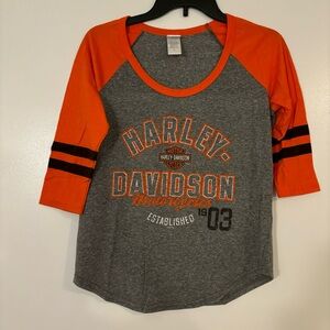 Harley Davidson 3/4 sleeve, size small